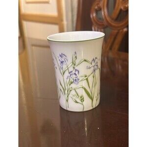 Vintage Seven Seas Bath Fashion Toothbrush Holder Cup Floral Pattern